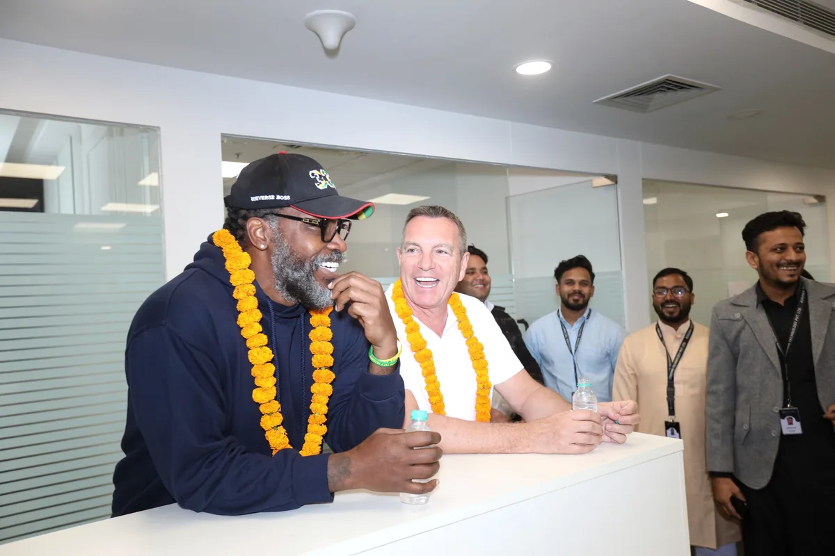 Reception at the Ridown India office in Gurugram during a visit from the UK team